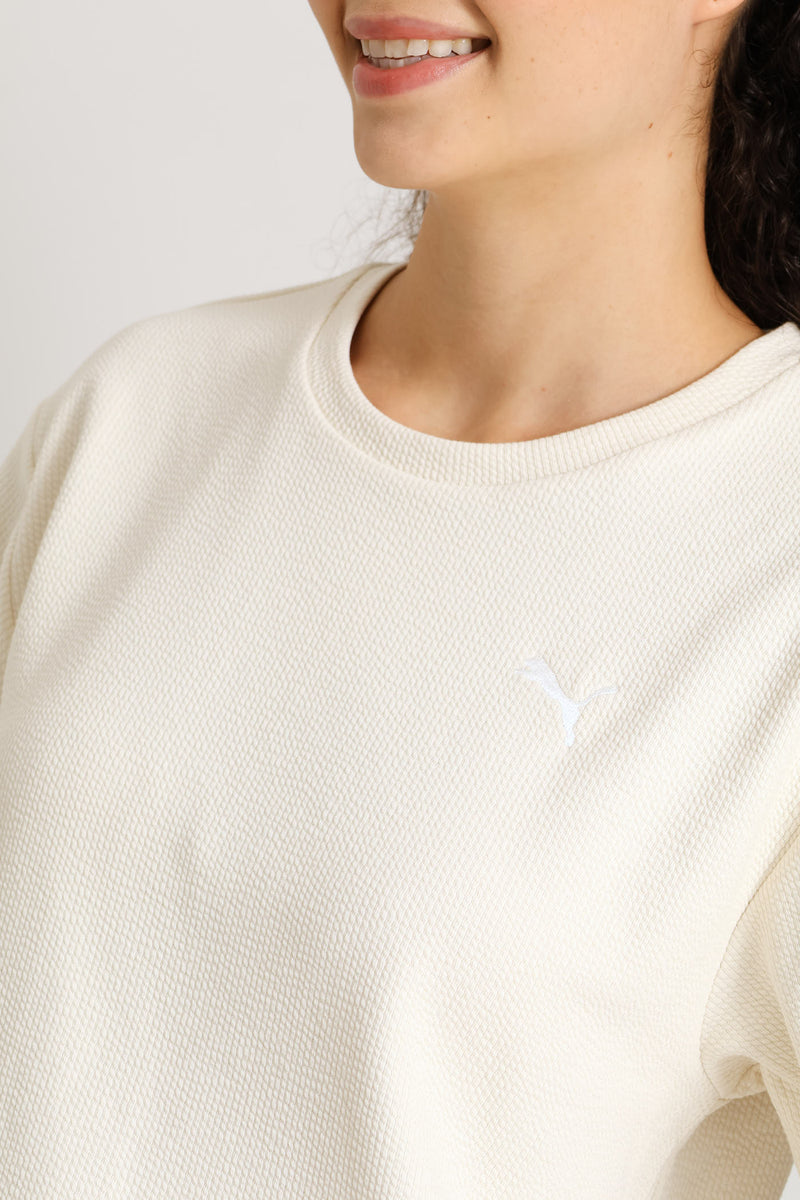 Essential Elevated Relaxed Tee - Stone