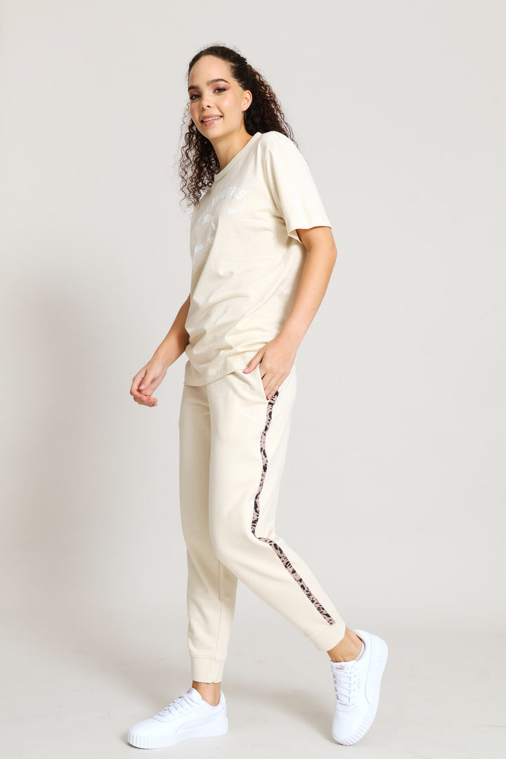Essential Animal Graphic Comfort Pants - Stone