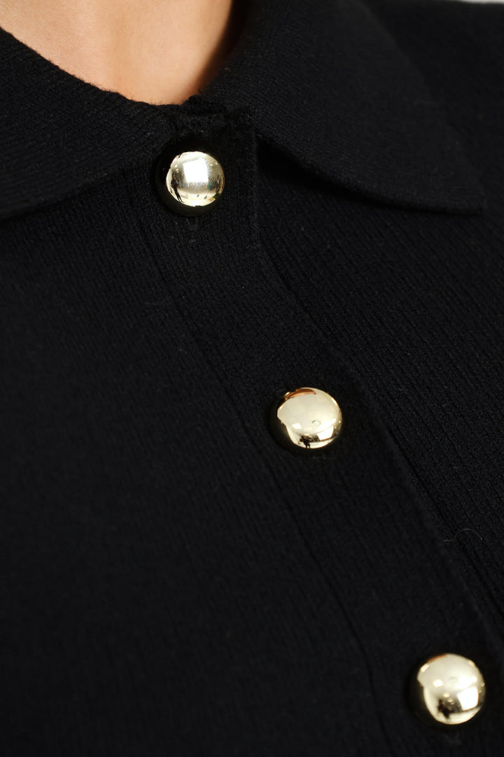 Collared Waistcoat - Black