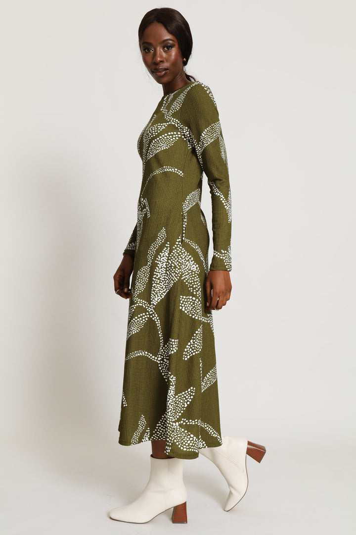 A-Line Crinkle Midaxi - White