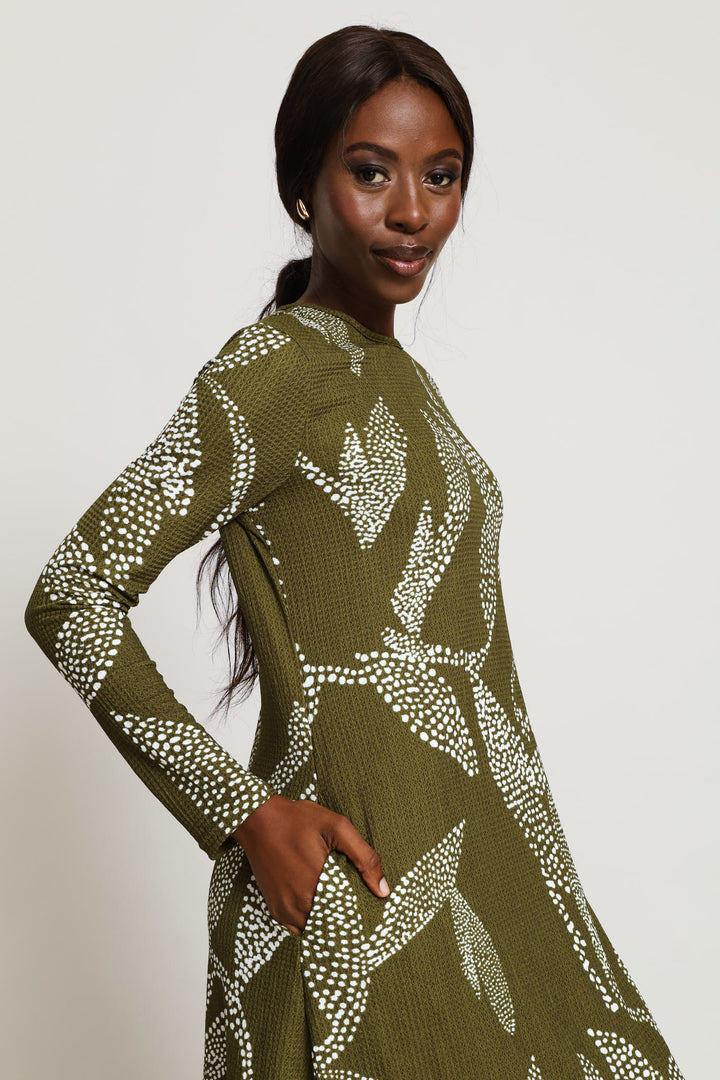 A-Line Crinkle Midaxi - White