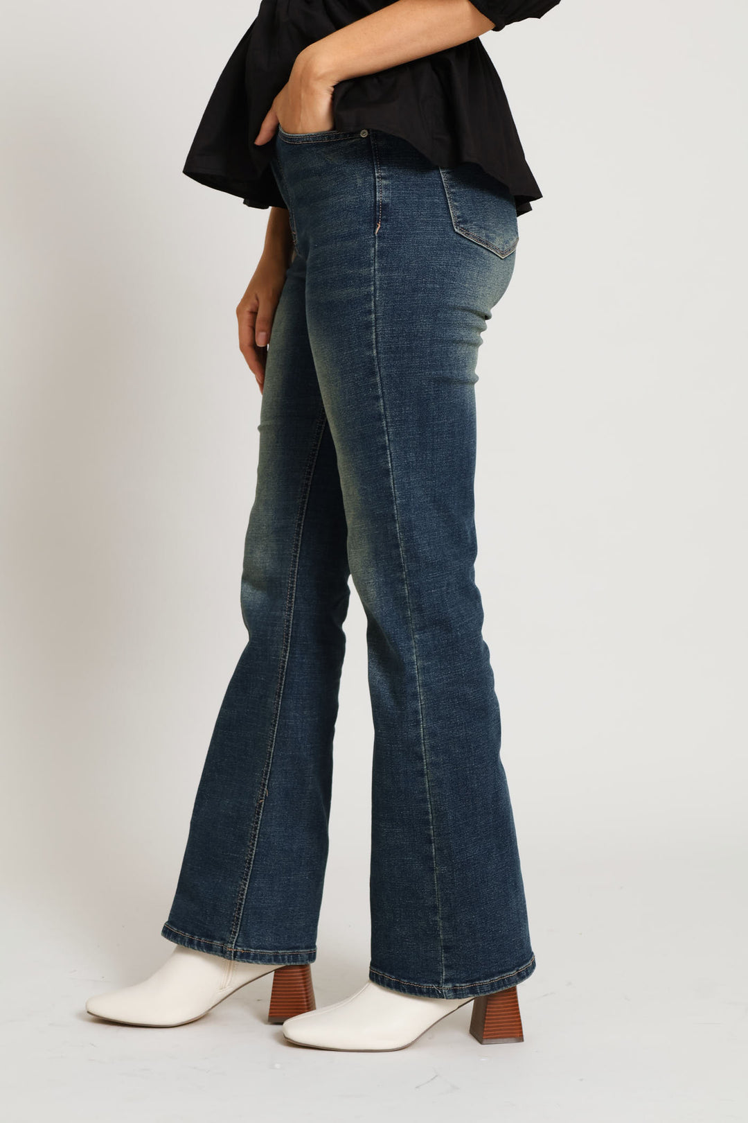 Classic Hi-Rise Boot Leg Denim - Tea Stain