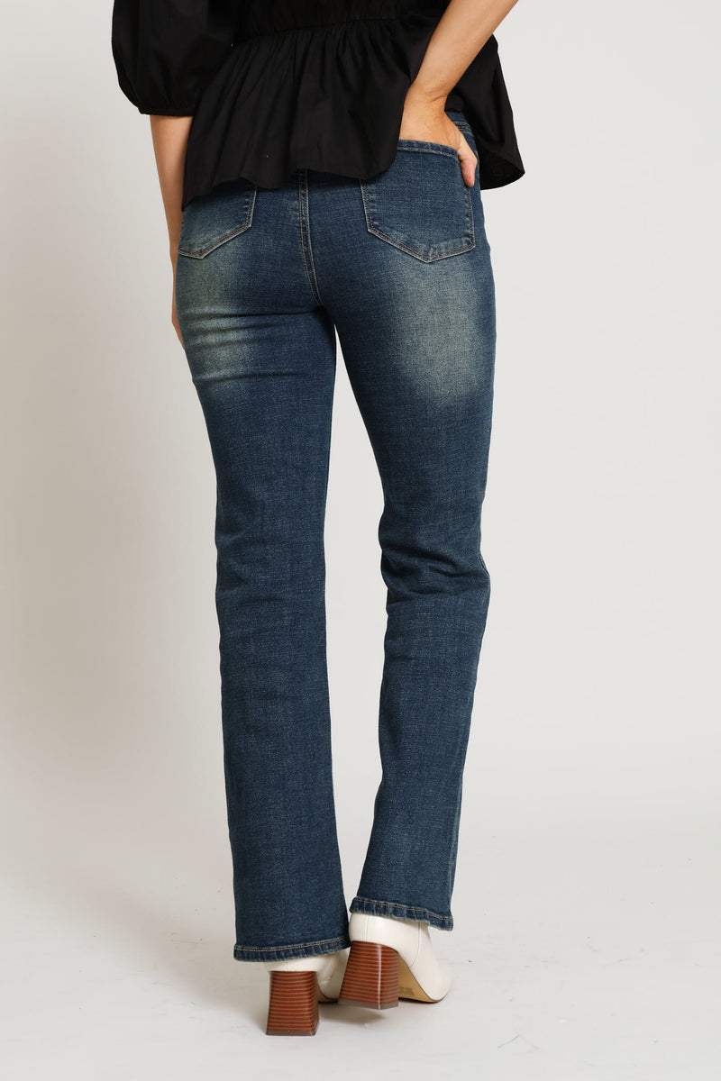 Classic Hi-Rise Boot Leg Denim - Tea Stain
