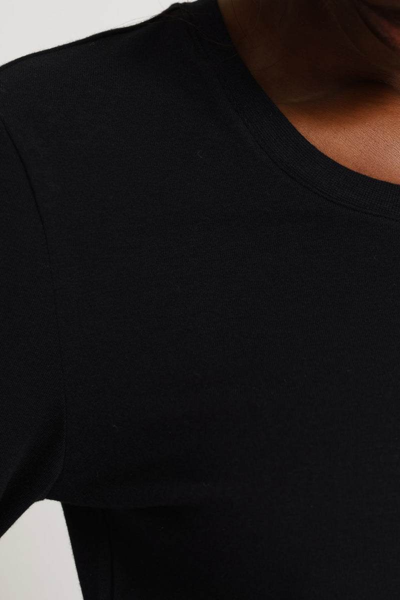 Long Sleeve Crew Tee - Black