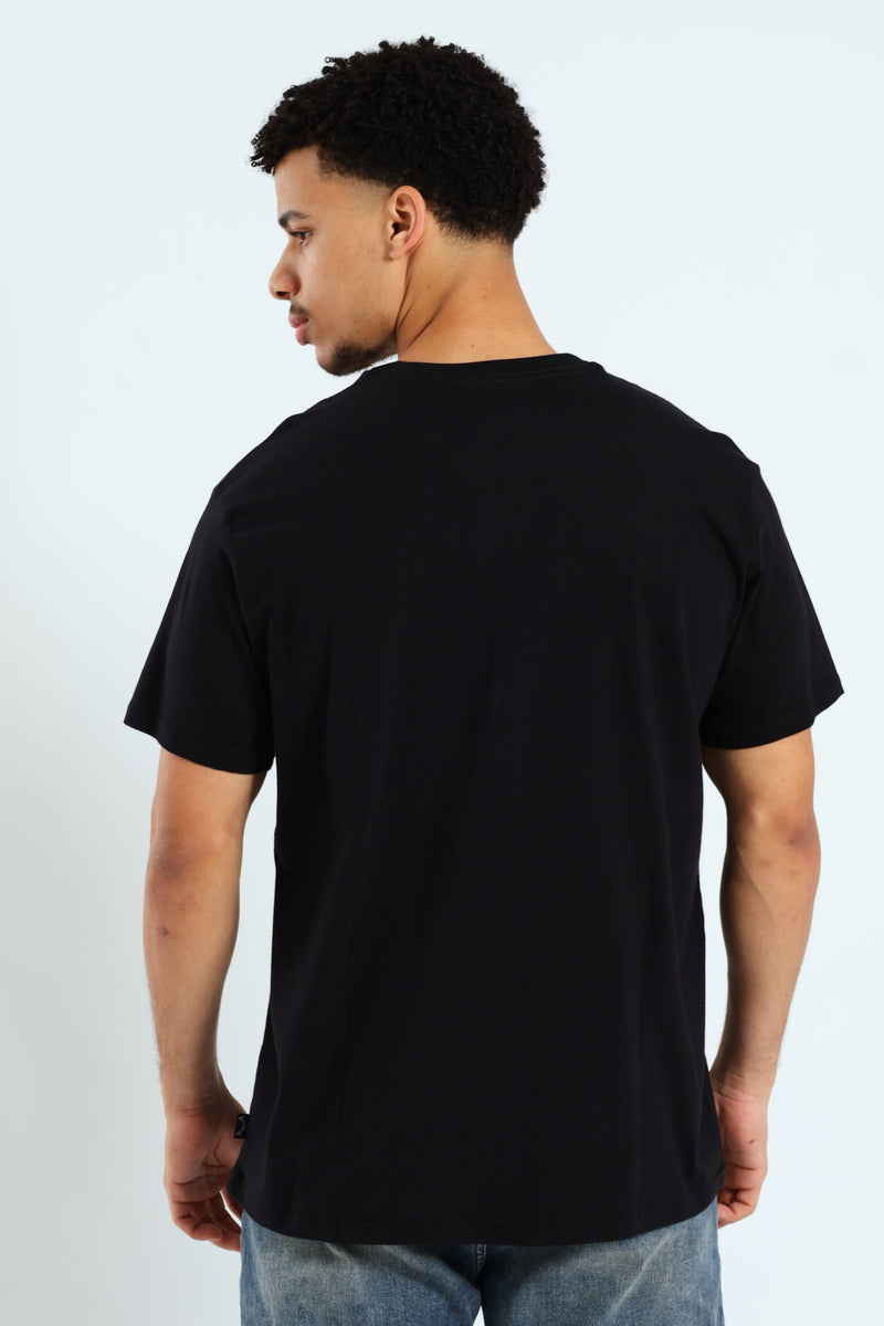 Short Sleeve Walled Tee - Black