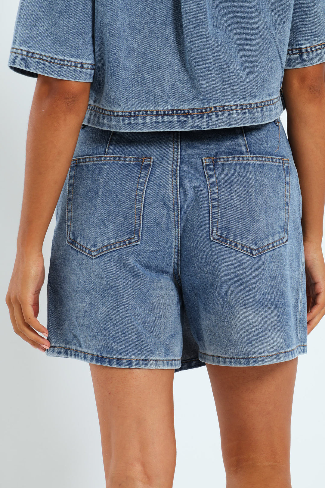 Denim Skort - Mid Blue
