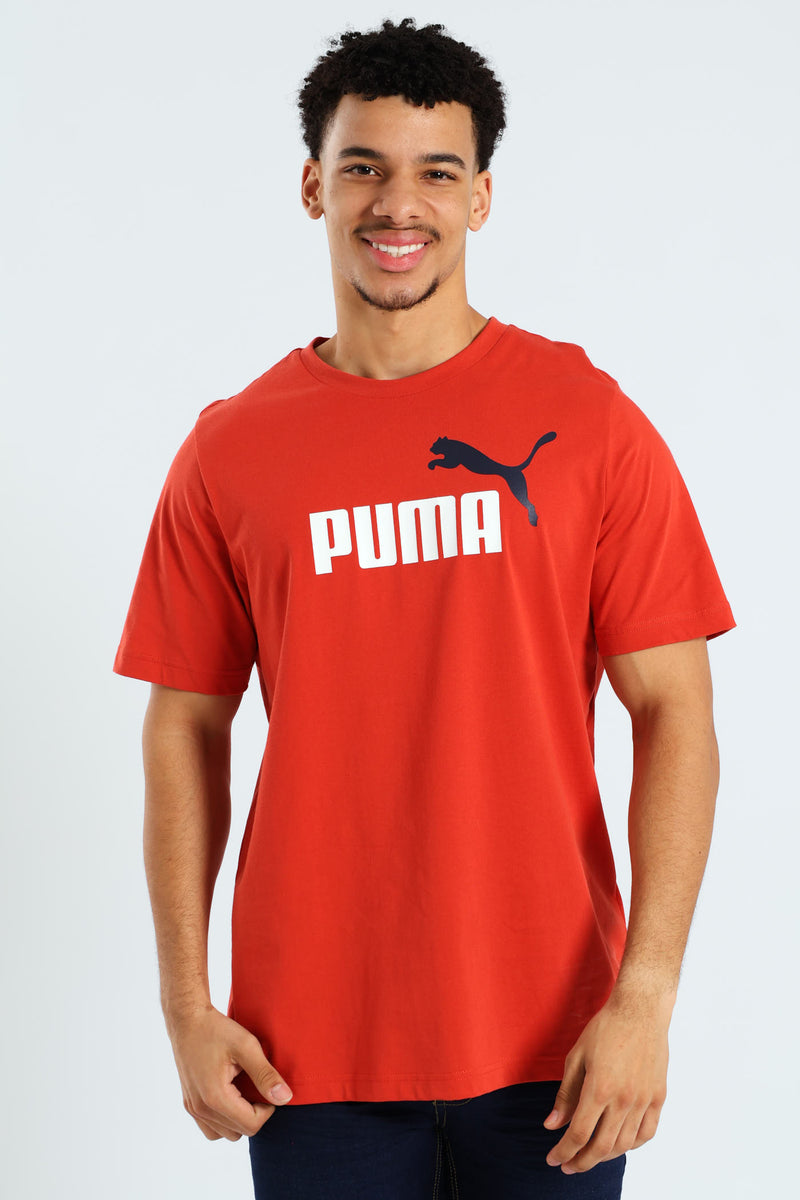 Essential 2 Colour No.1 Logo Tee - Red