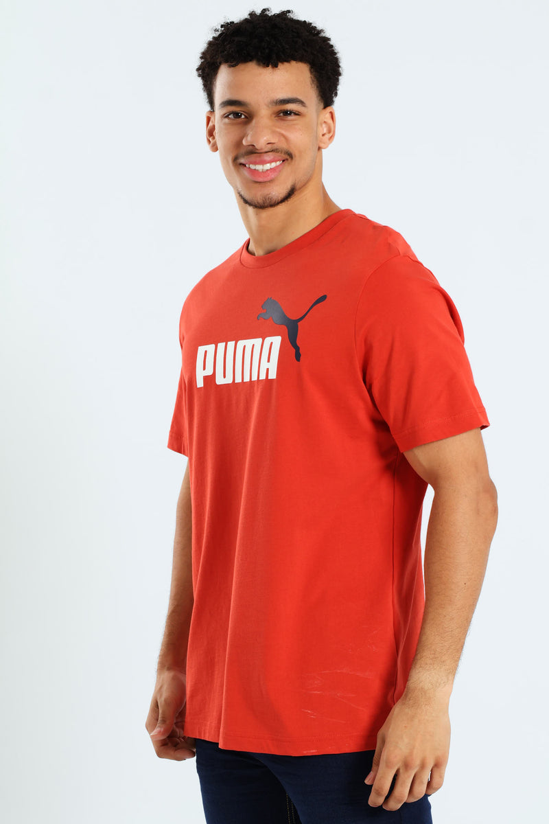 Essential 2 Colour No.1 Logo Tee - Red