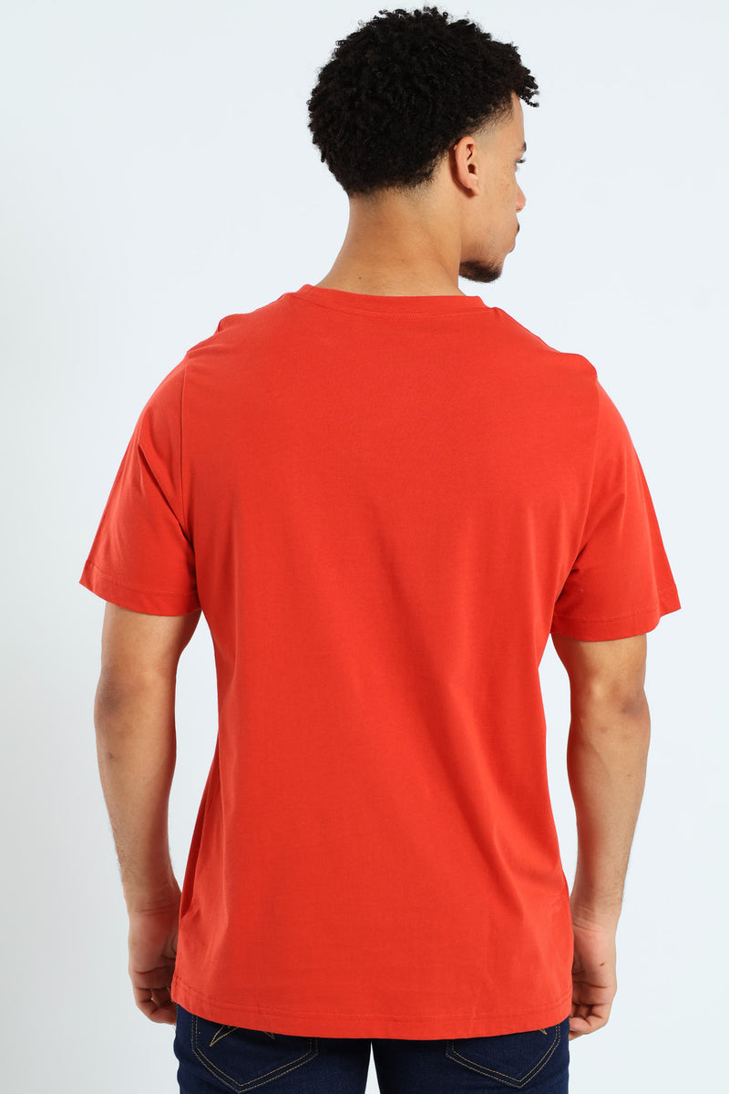 Essential 2 Colour No.1 Logo Tee - Red