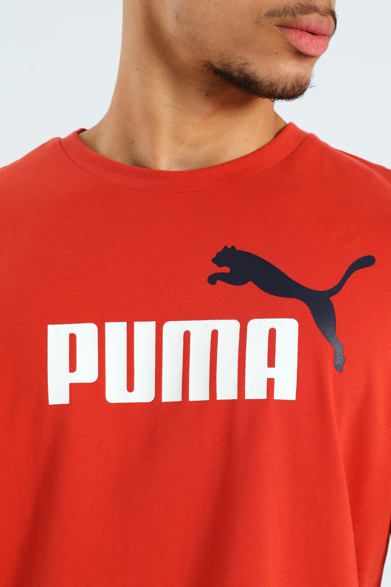 Essential 2 Colour No.1 Logo Tee - Red
