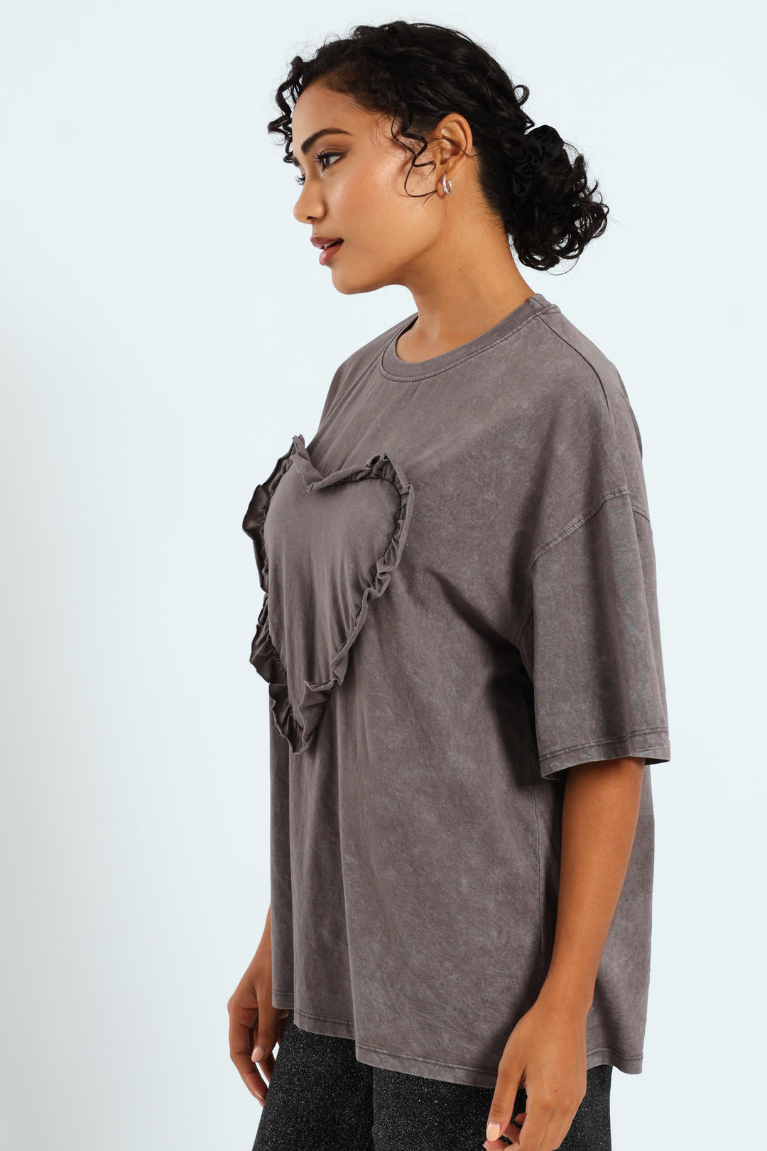 Pigment Heart Tee - Charcoal