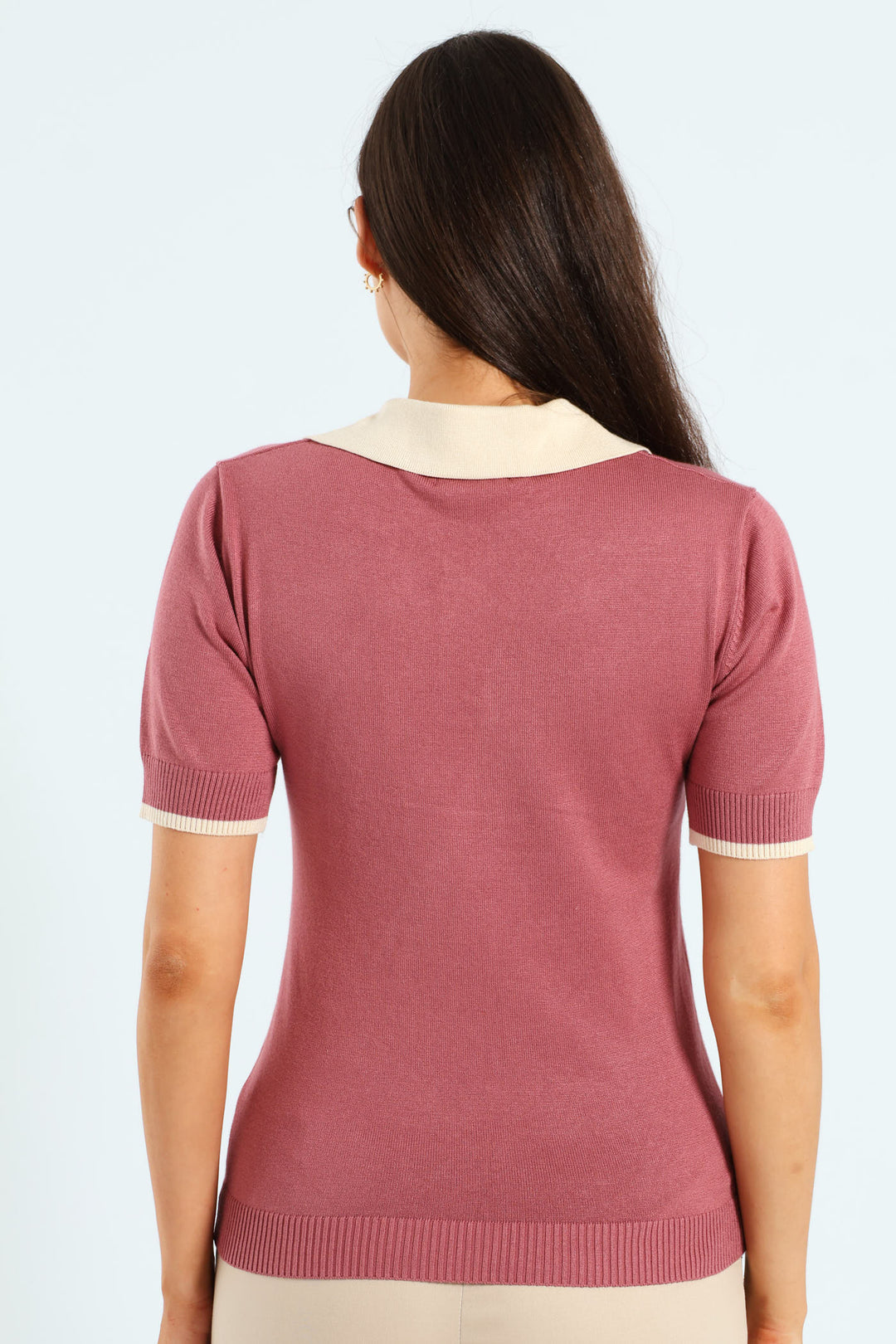 Collared Tipped Golfer - Deco Rose