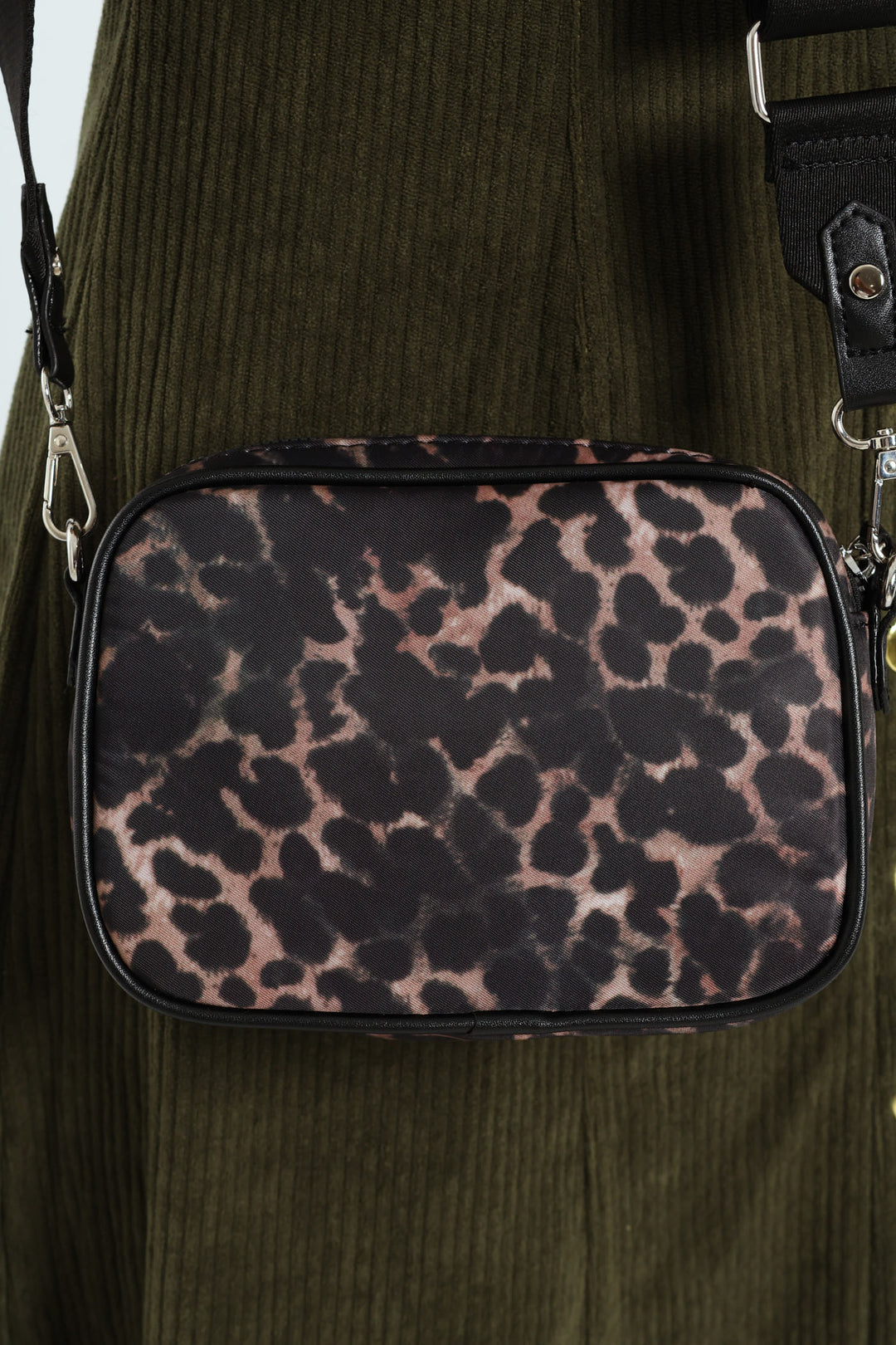 Leopard Print Nylon Camera Bag - Multi