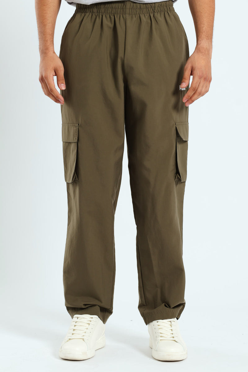 Essential No.1 Logo Woven Cargo Pants - Olive