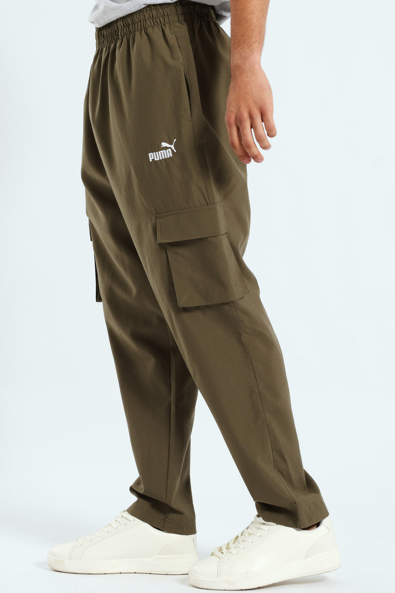 Essential No.1 Logo Woven Cargo Pants - Olive