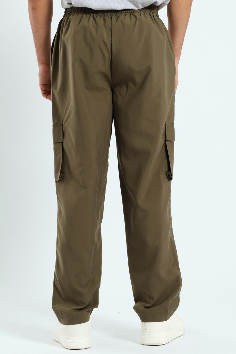 Essential No.1 Logo Woven Cargo Pants - Olive