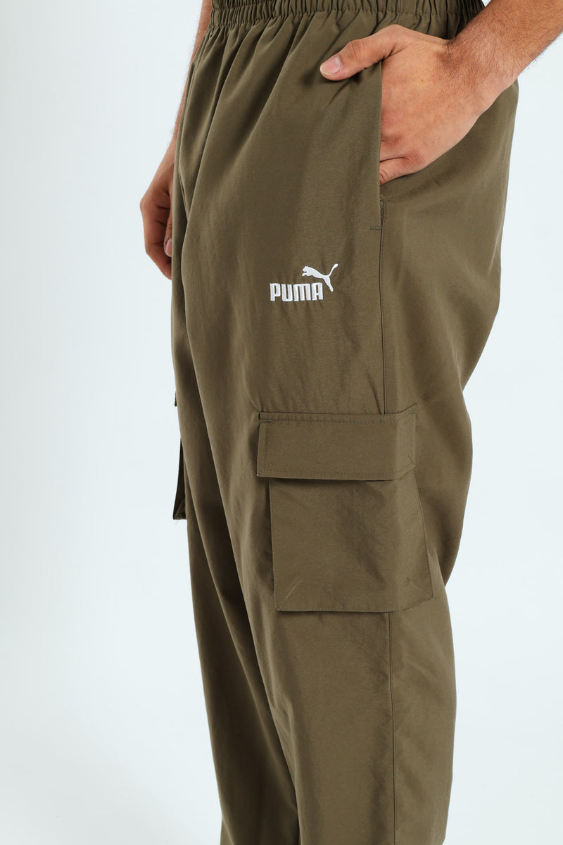 Essential No.1 Logo Woven Cargo Pants - Olive