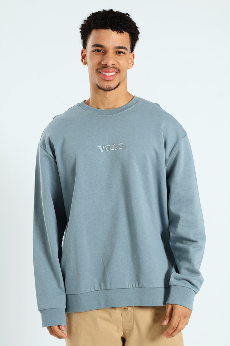 Essential Relaxed Crew Top - Smokey Blue