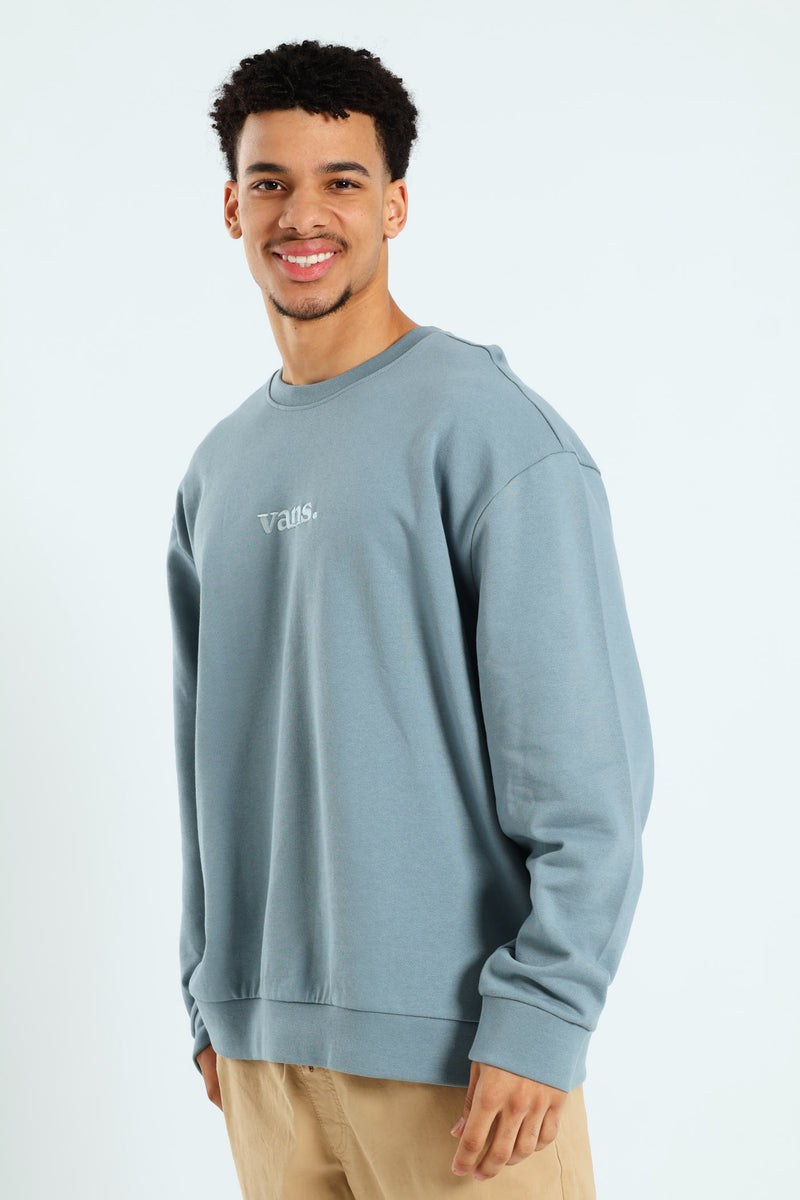 Essential Relaxed Crew Top - Smokey Blue