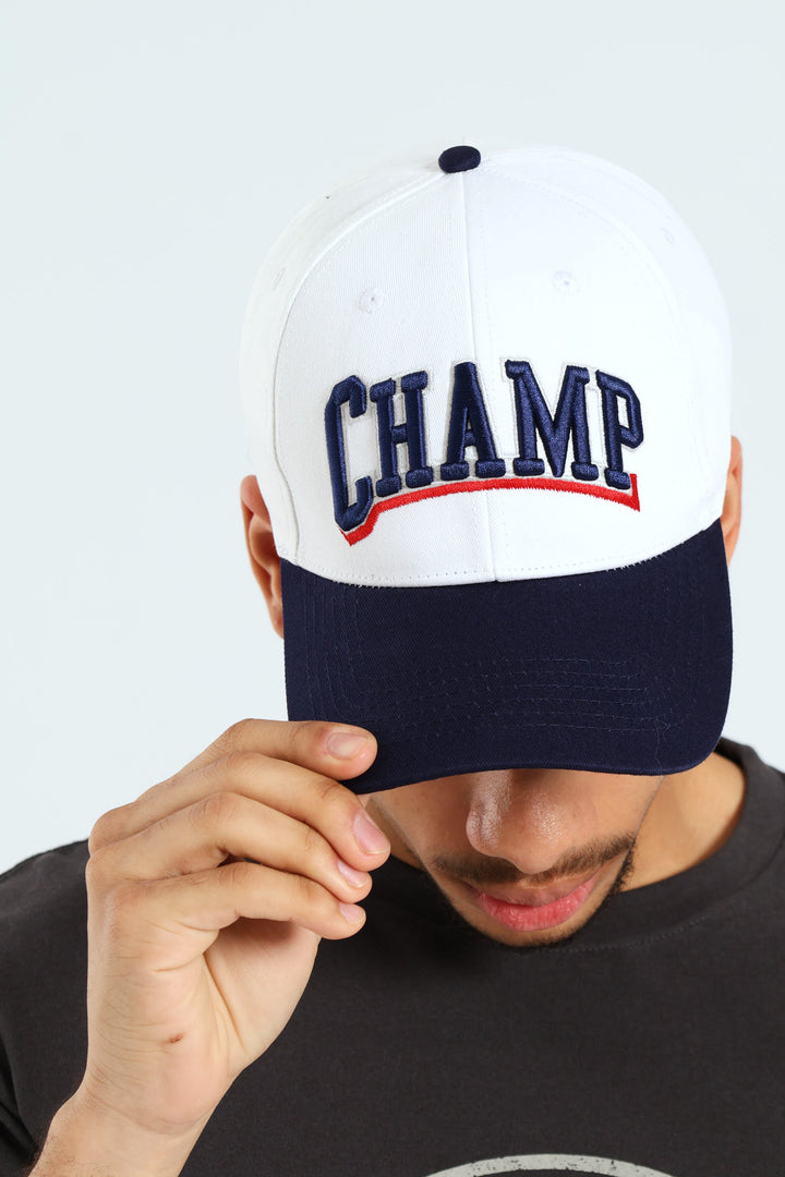 Champ Embroidered Cap - White