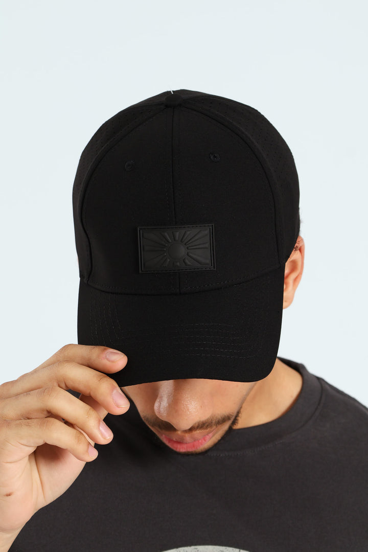 Water Resistance Rubberized Cap - Black