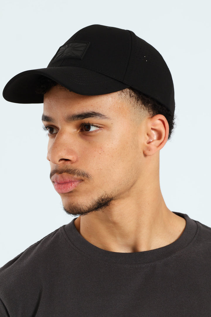 Water Resistance Rubberized Cap - Black