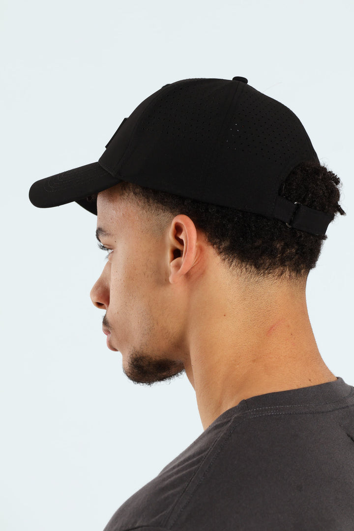 Water Resistance Rubberized Cap - Black