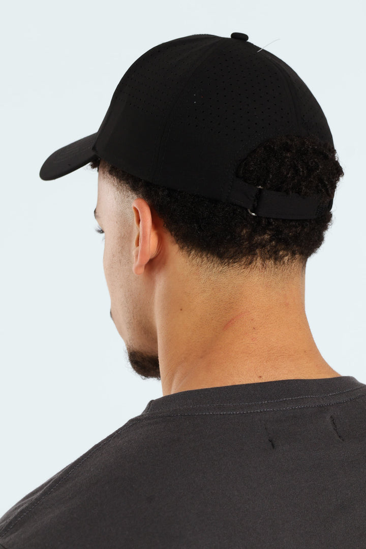 Water Resistance Rubberized Cap - Black