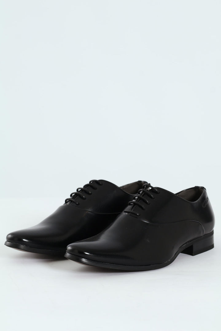 Plain Finish Oxford Shoe - Black