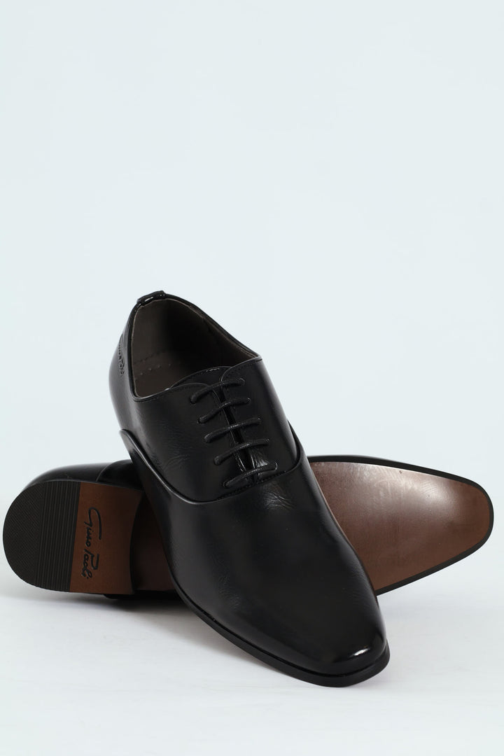 Plain Finish Oxford Shoe - Black