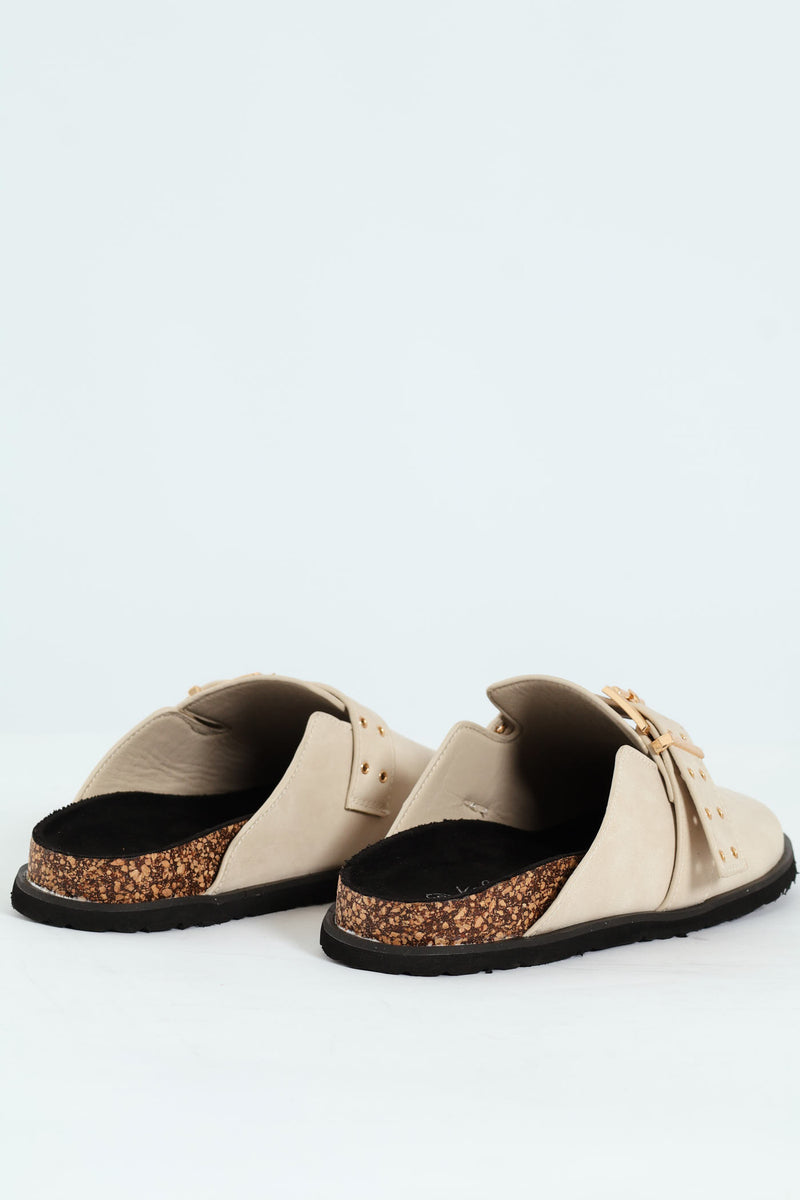 Big Buckle Push In Clog - Off White