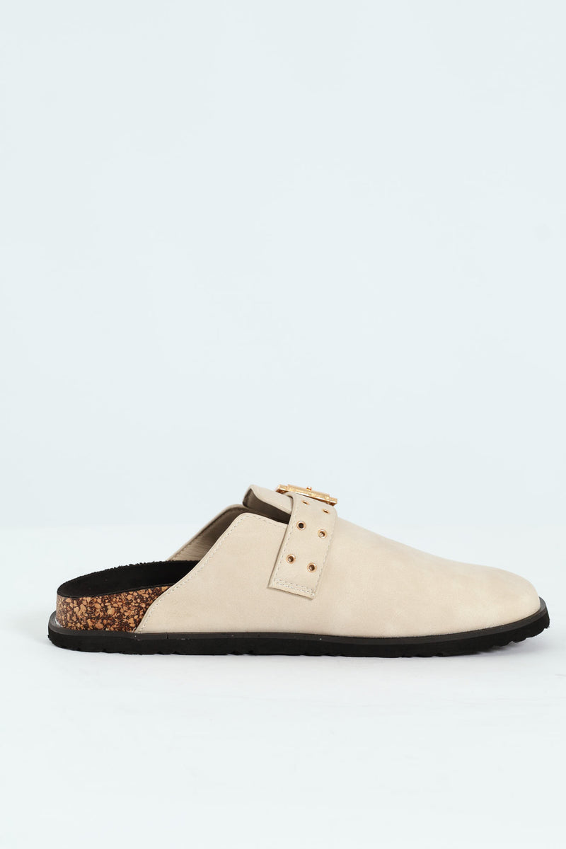 Big Buckle Push In Clog - Off White