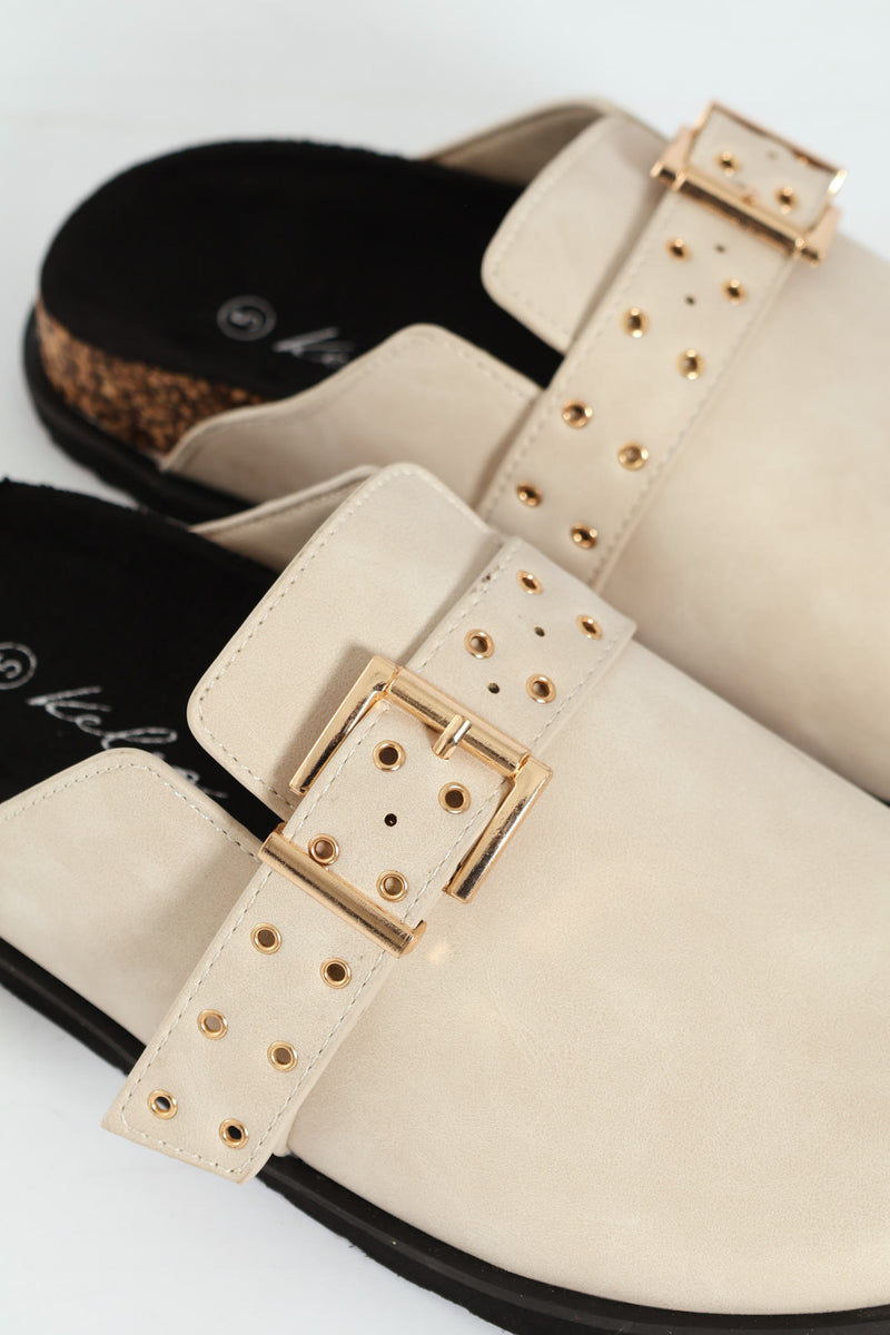 Big Buckle Push In Clog - Off White