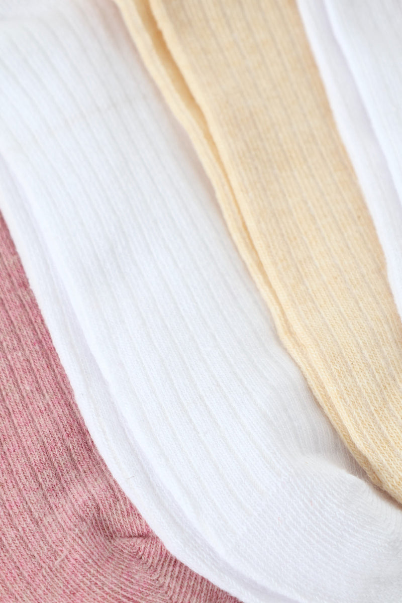 5 Pack Plain Naturals Low Cut Socks - Multi