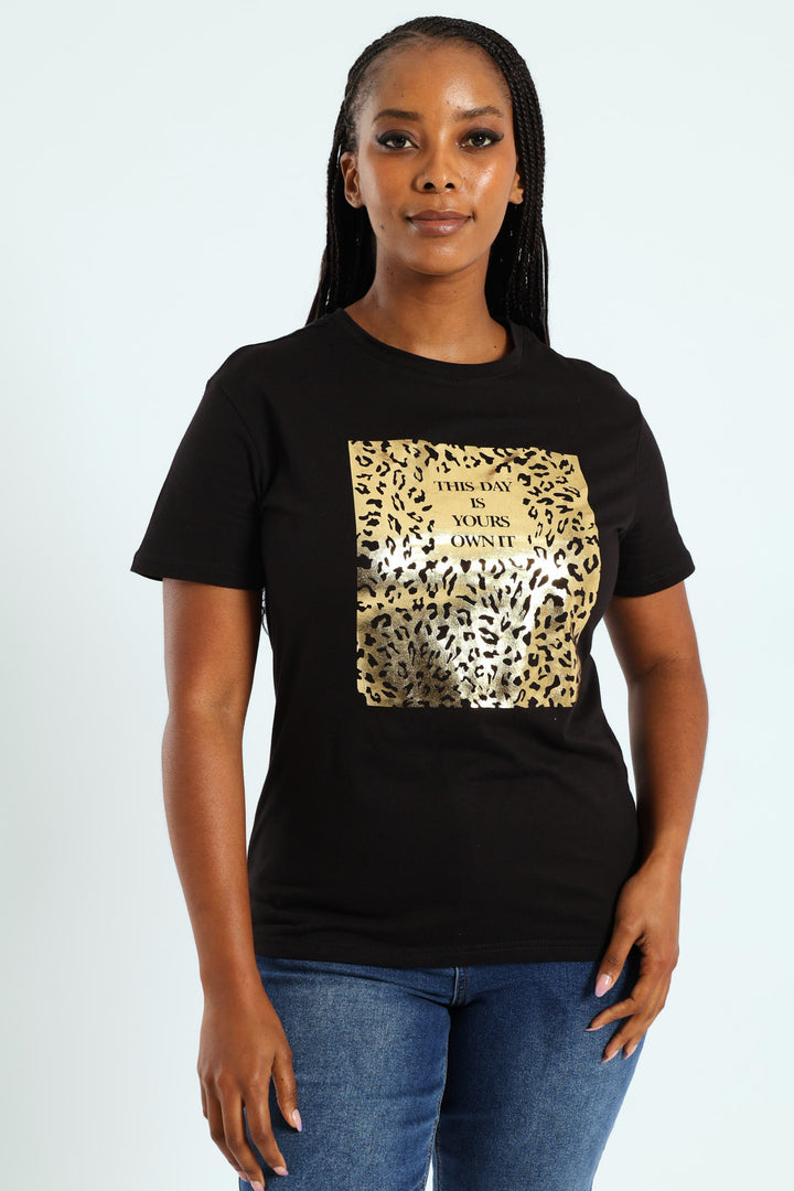 This Is Your Day Frame Foil Tee - Black