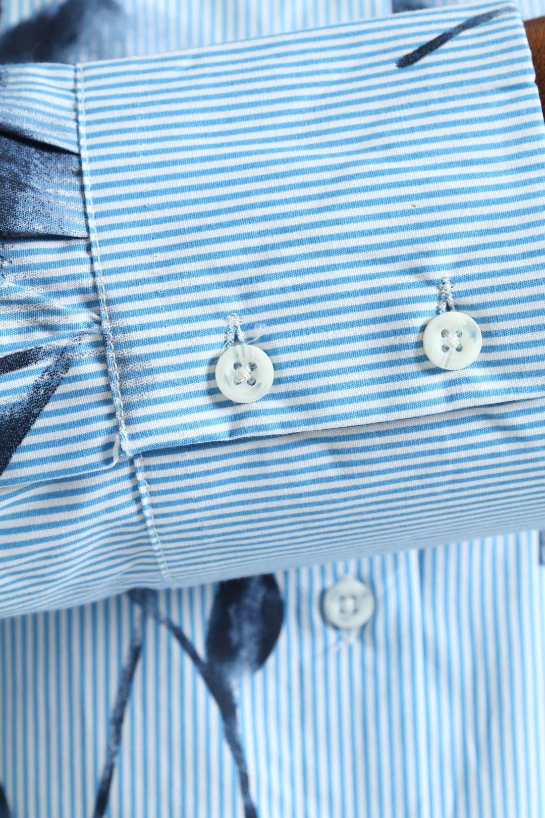 Striped Floral Shirt - Blue