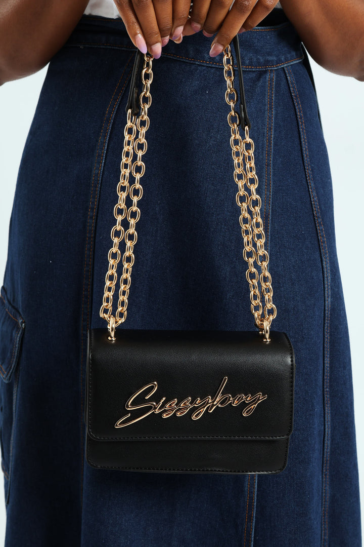 Structured Crossbody Bag - Black