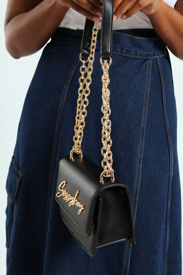 Structured Crossbody Bag - Black