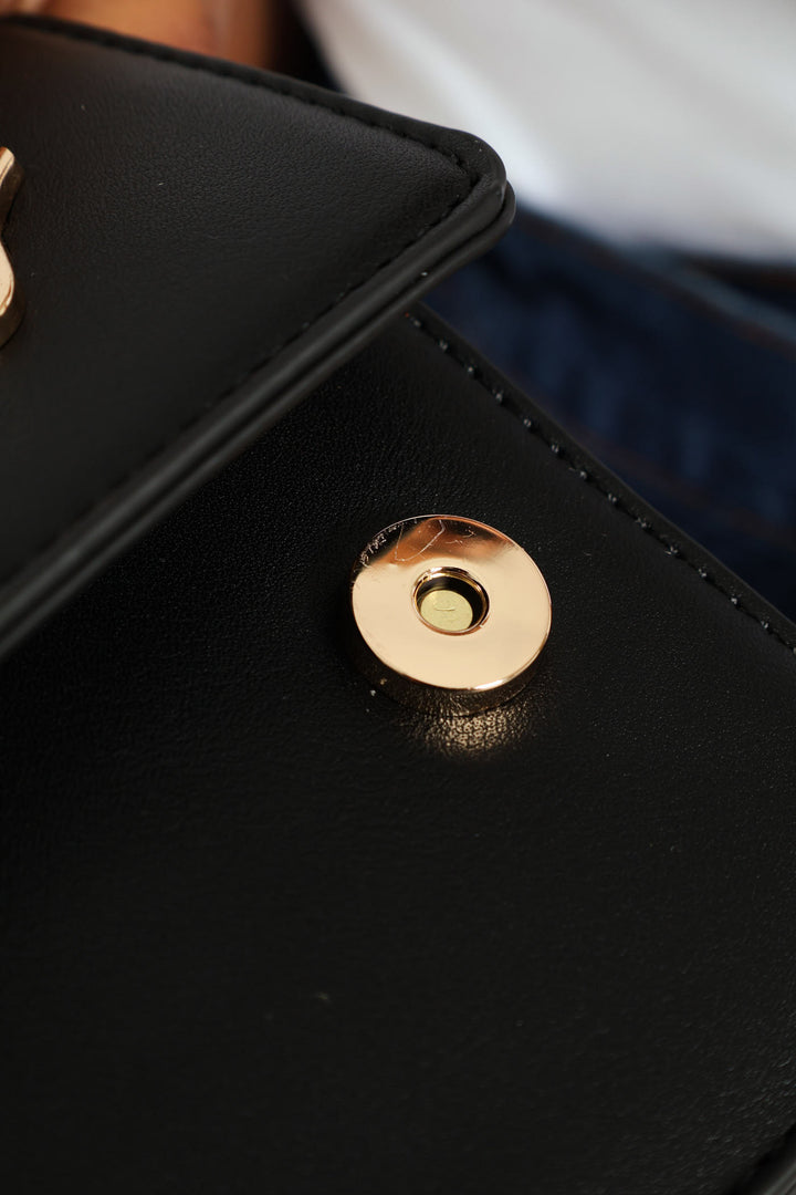 Structured Crossbody Bag - Black