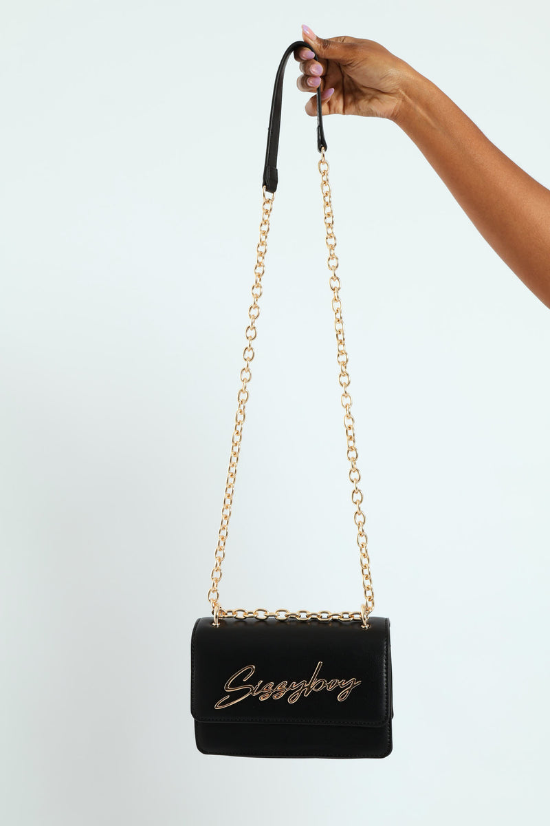 Structured Crossbody Bag - Black