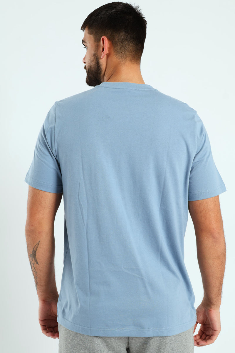Stacked Graphic Tee - Smokey Blue