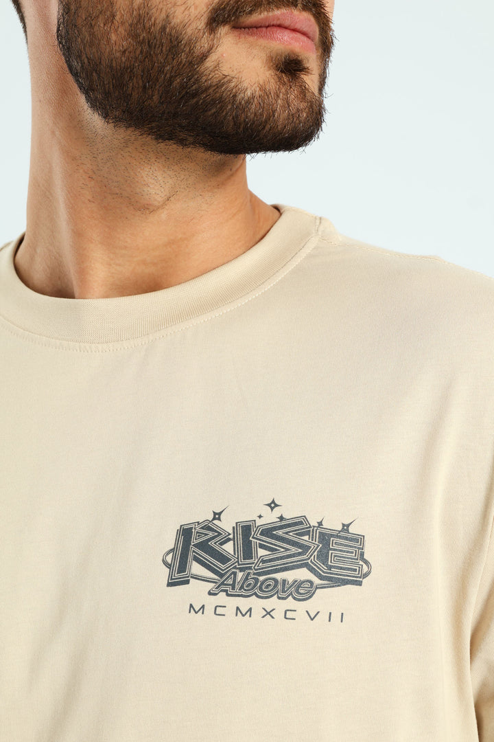 Stone Skull Printed Tee - Stone