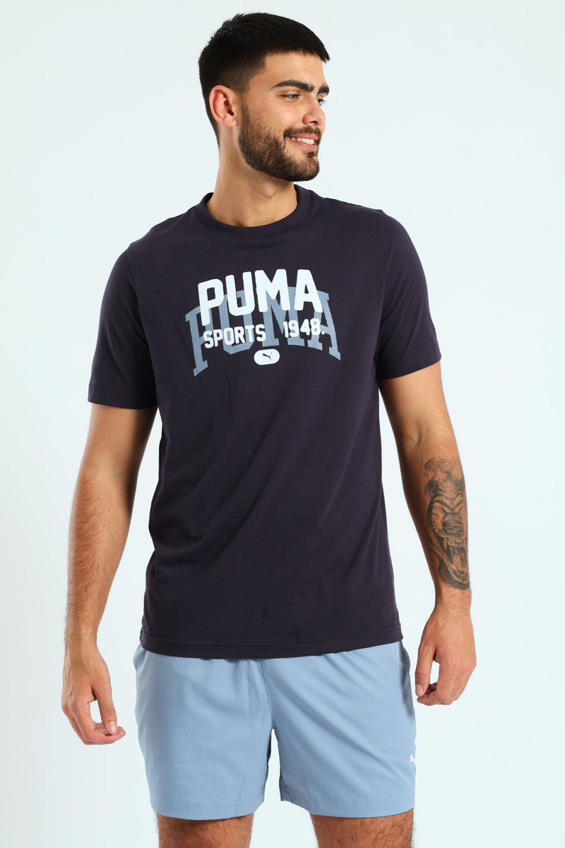 Varsity Graphic Tee - Navy