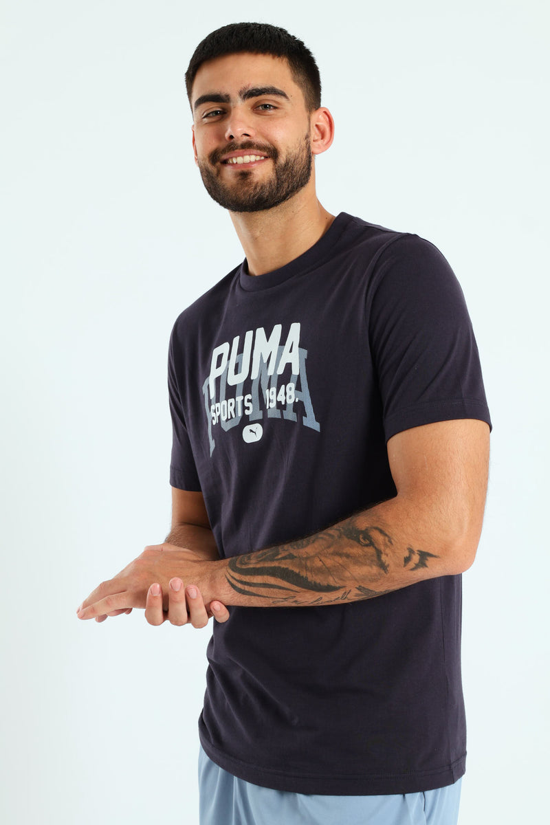 Varsity Graphic Tee - Navy