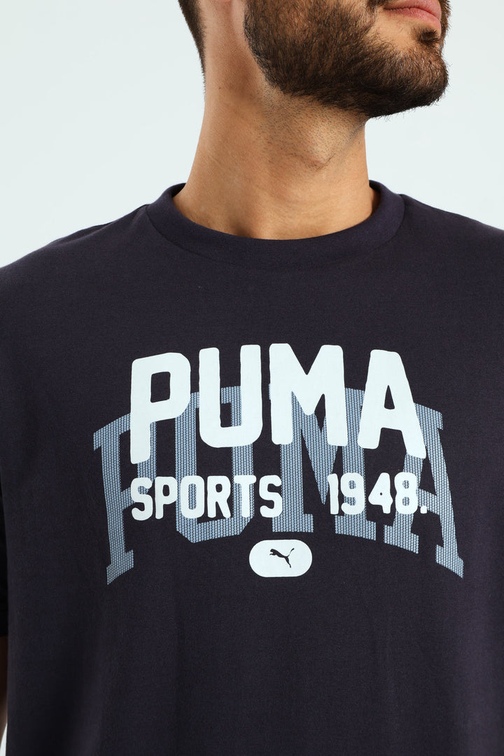 Varsity Graphic Tee - Navy
