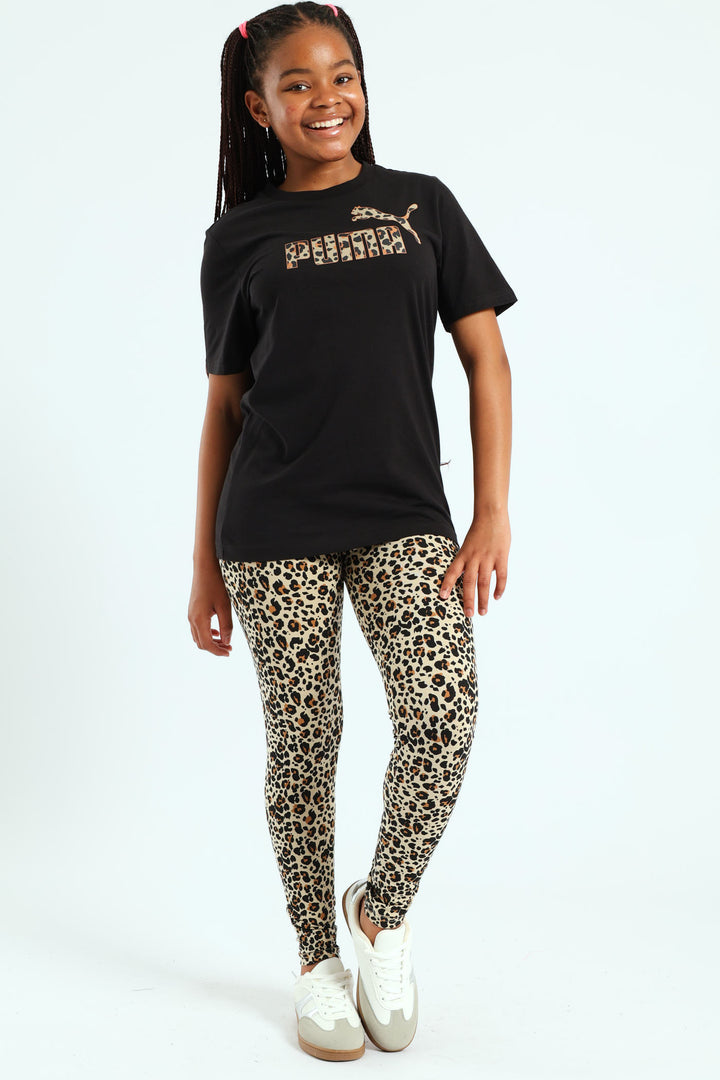 Animal Print Leggings - Toasted Nut