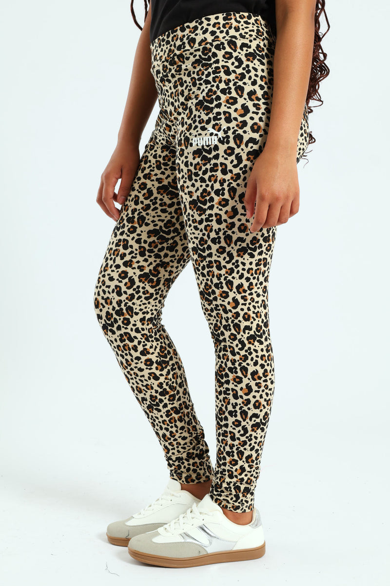 Animal Print Leggings - Toasted Nut