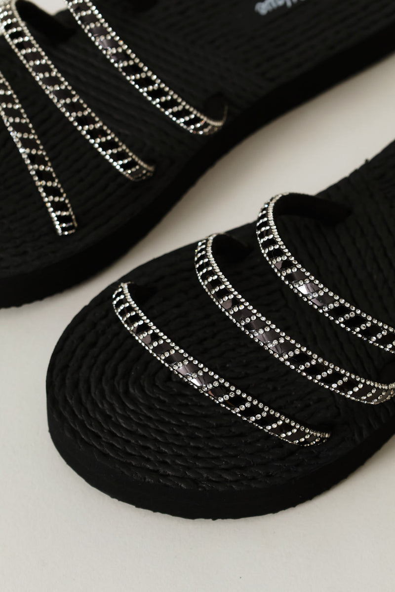 Girls Eva Strappy Sandal - Black