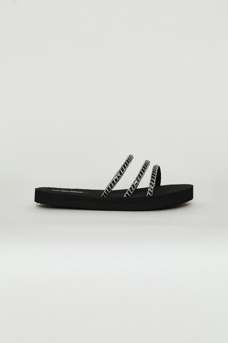 Girls Eva Strappy Sandal - Black