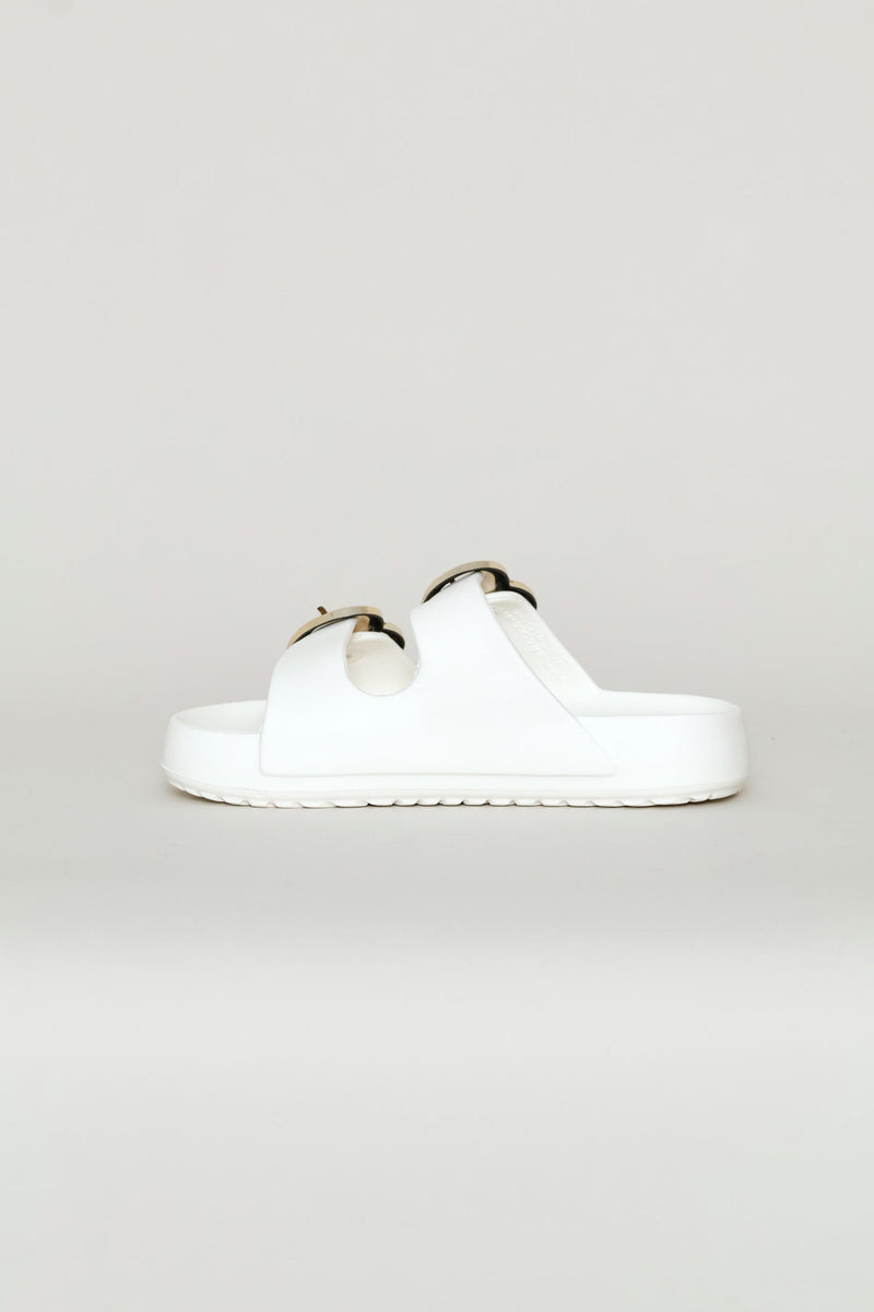 Girls Heart Moulded Health Sandal - White